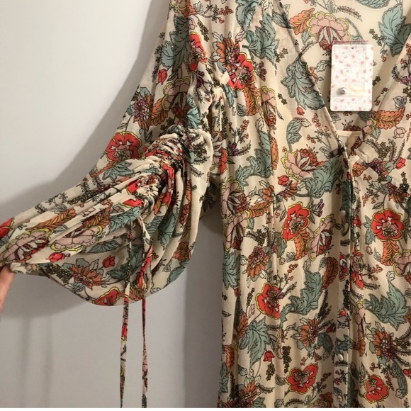 ❤️… Free People Earth Tea Combo Floral Boho dress - Picture 8 of 11